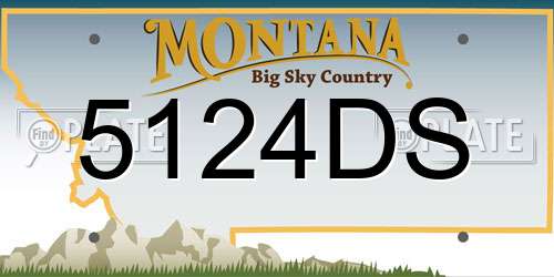 5124DS Montana License Plate
