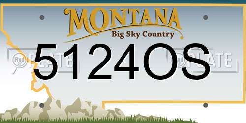 5124OS Montana License Plate