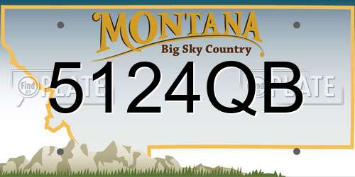 5124QB Montana License Plate