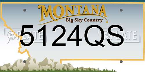 5124QS Montana License Plate