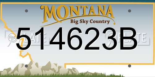 514623B Montana License Plate