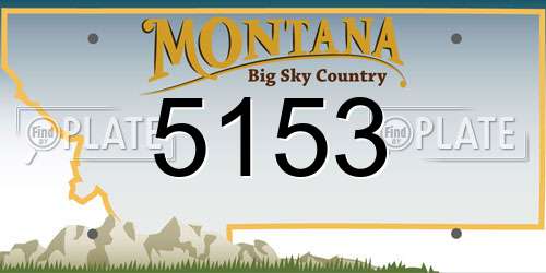 5153 Montana License Plate