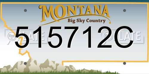 515712C Montana License Plate