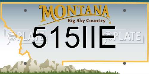 515IIE Montana License Plate