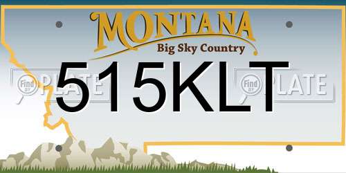 515KLT Montana License Plate