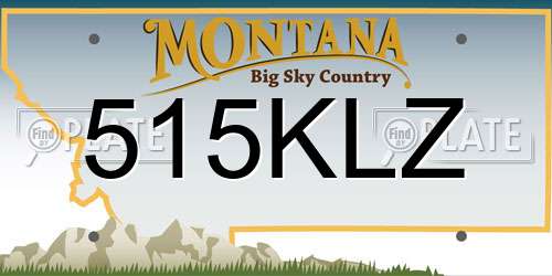 515KLZ Montana License Plate