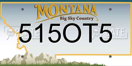 515OT5 Montana License Plate