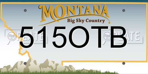 515OTB Montana License Plate