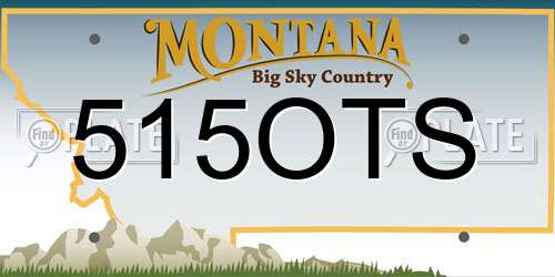 515OTS Montana License Plate