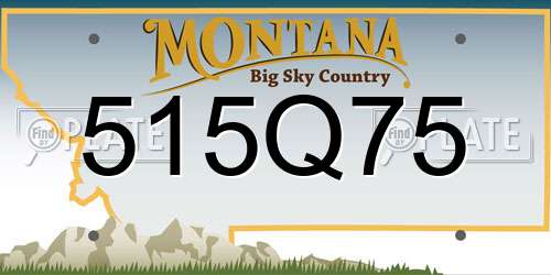515Q75 Montana License Plate