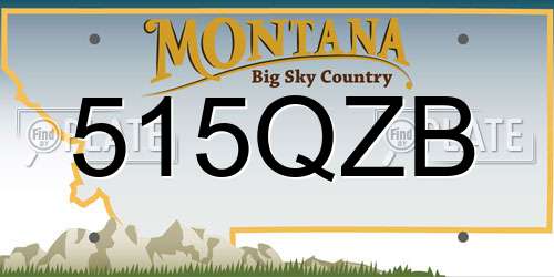 515QZB Montana License Plate