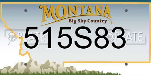 515S83 Montana License Plate