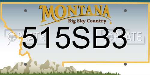 515SB3 Montana License Plate