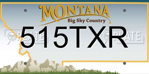 515TXR Montana License Plate