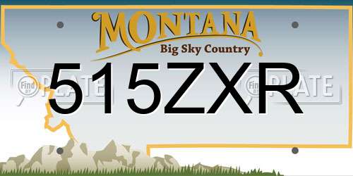515ZXR Montana License Plate