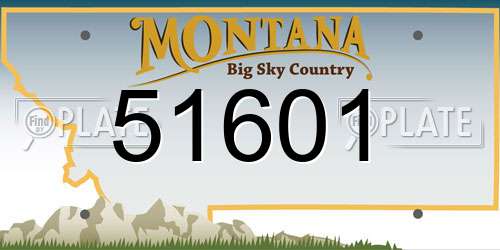 51601 Montana License Plate