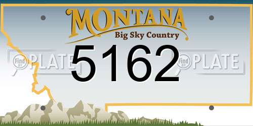 5162 Montana License Plate