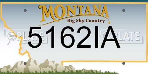 5162IA Montana License Plate