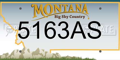 5163AS Montana License Plate
