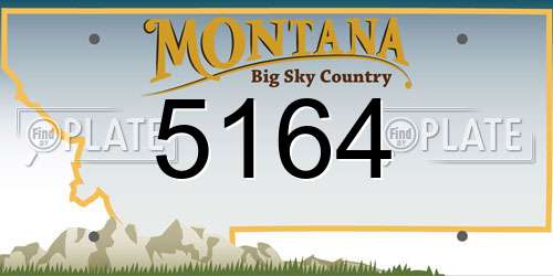 5164 Montana License Plate