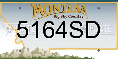 5164SD Montana License Plate