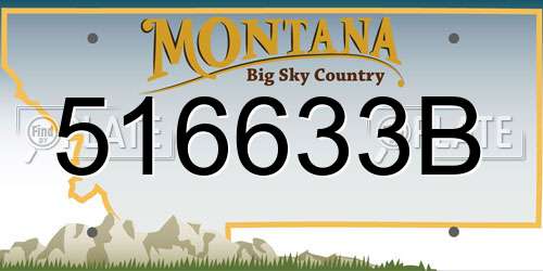 516633B Montana License Plate