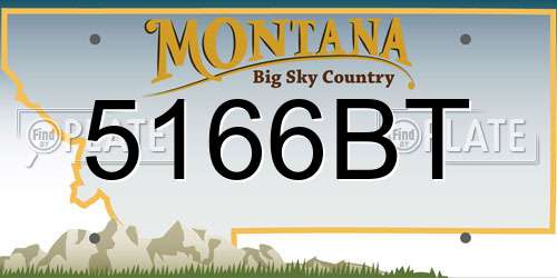 5166BT Montana License Plate