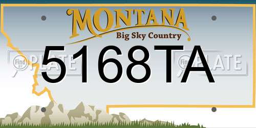 5168TA Montana License Plate