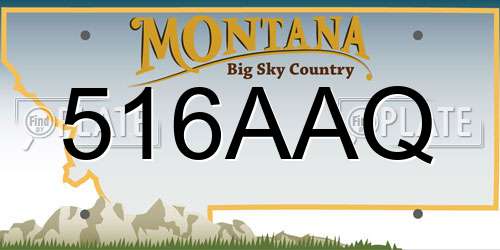 516AAQ Montana License Plate