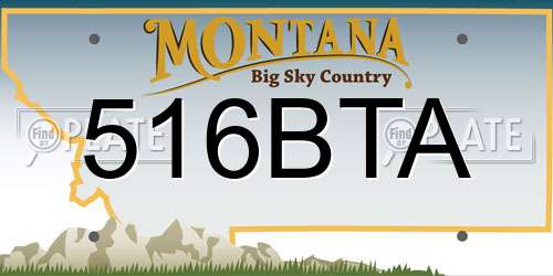 516BTA Montana License Plate