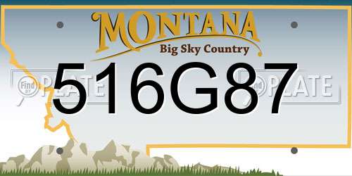 516G87 Montana License Plate