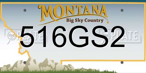 516GS2 Montana License Plate