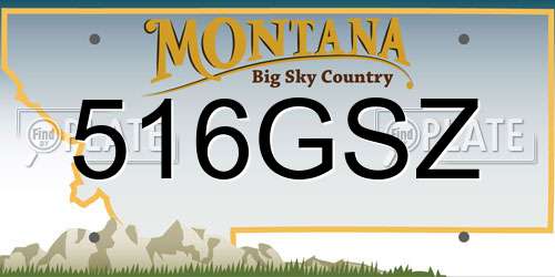 516GSZ Montana License Plate