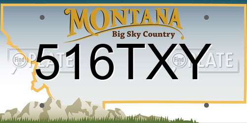 516TXY Montana License Plate