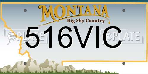 516VIC Montana License Plate