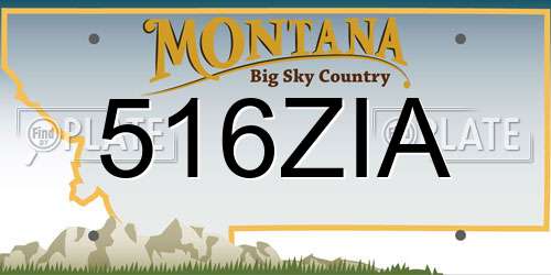 516ZIA Montana License Plate