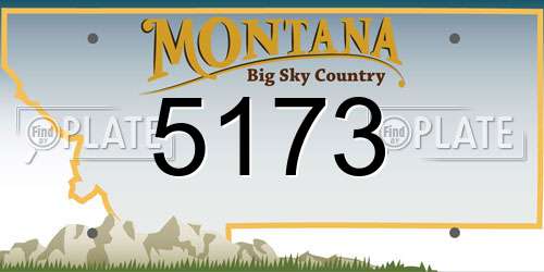 5173 Montana License Plate