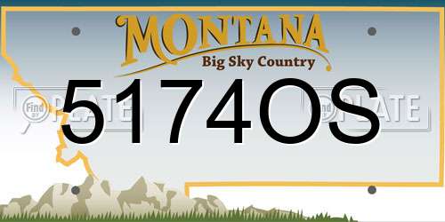 5174OS Montana License Plate