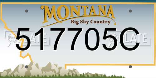 517705C Montana License Plate