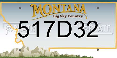 517D32 Montana License Plate