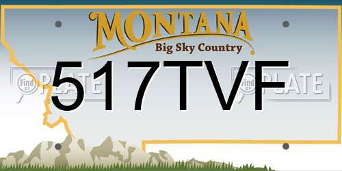517TVF Montana License Plate