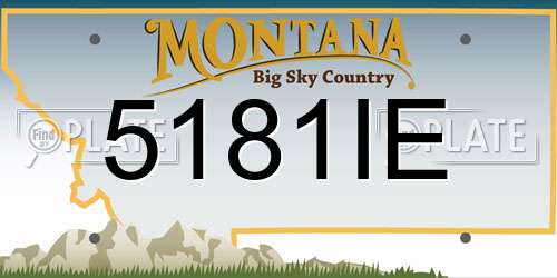 5181IE Montana License Plate