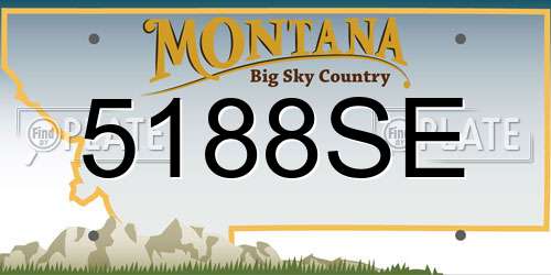 5188SE Montana License Plate