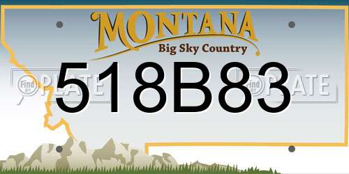 518B83 Montana License Plate