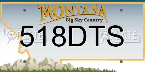 518DTS Montana License Plate