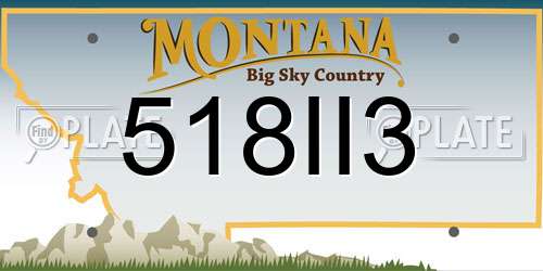 518II3 Montana License Plate