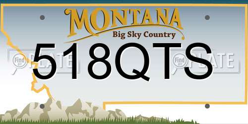 518QTS Montana License Plate