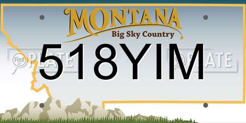 518YIM Montana License Plate