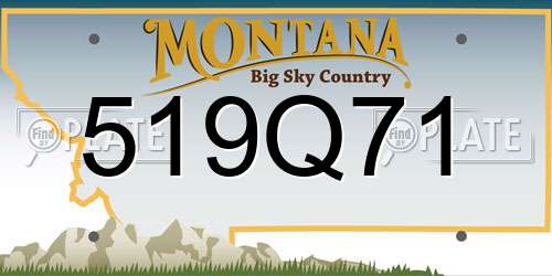 519Q71 Montana License Plate