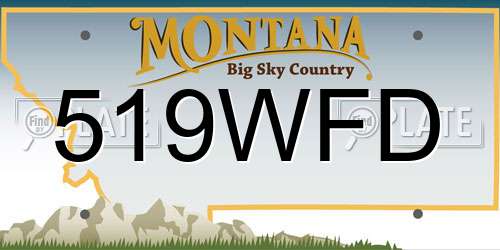 519WFD Montana License Plate